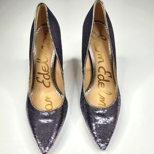Sam Edelman Hazel Silver Sequin Pumps Size 8.5